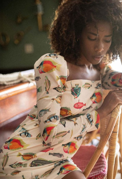 Fish-patterned Dress