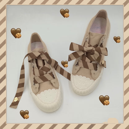 Small Cookie Canvas Shoes Sheep Puffs Lolita Original Wild Biscuit Shoes