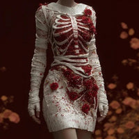 Ladies' 3D Digital Printed Slim Fit Hip Hugging Dress