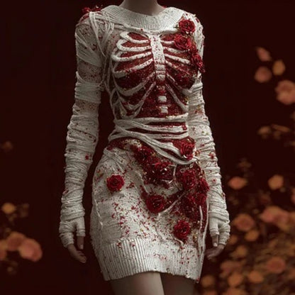 Ladies' 3D Digital Printed Slim Fit Hip Hugging Dress