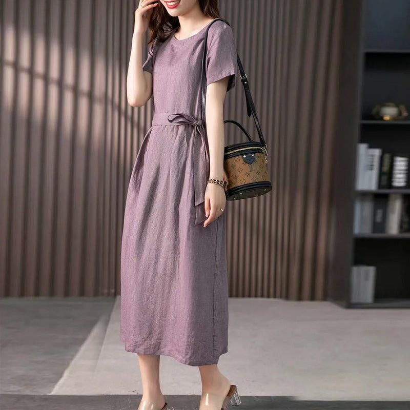 A Loose-fitting Purple Dress That Looks Slimming And Elegant