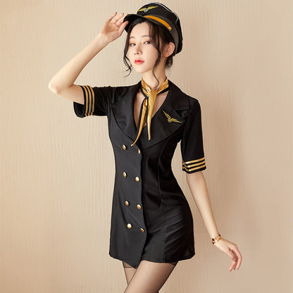Underwear Stewardess Uniform Slim Fit Performance Set