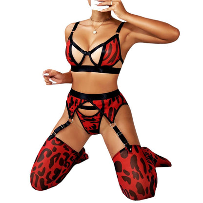 Women's Fashion Casual Mesh See-through Underwear Suit