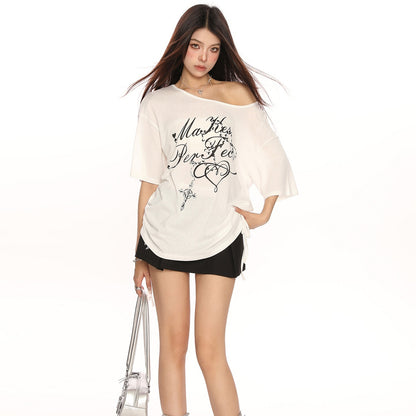 Short Sleeve Loose Off-shoulder Casual Half Sleeve Top