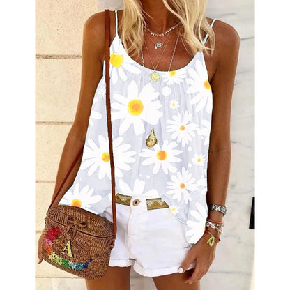 New Sling Print Small T-Shirt Fashion Top