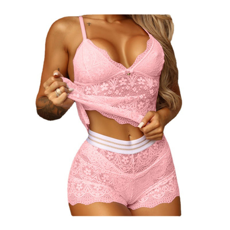 European And American Women's Set Split Lace Underwear
