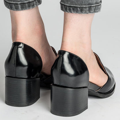 Women's shoes with big size and thick heel