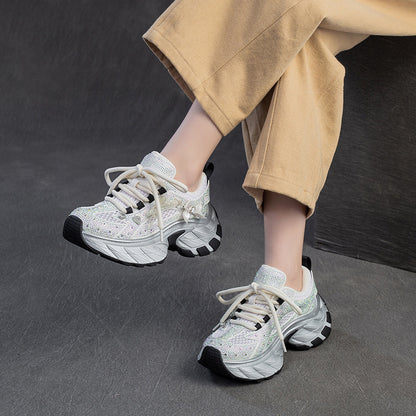 Women's Thick Bottom Height Increasing Air Cushion Mesh All-match Sneaker