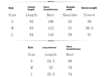 Women's Stretch Cotton Long-sleeved Underwear Shorts Pajamas Three-piece Set