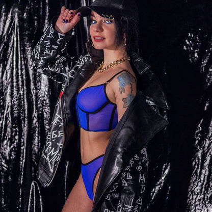 Underwear Mesh Gathered See-Through Comfortable Women's Suit