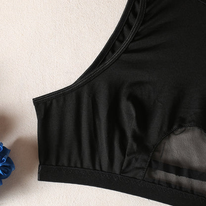 Women's Fashionable Non-steel Ring Underwear Bra Set