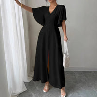 Elegant And Sophisticated V-neck Long Evening Gown