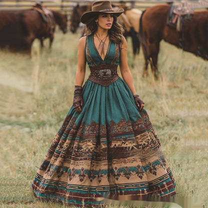Womens Loose, Versatile Dress With A Plaid Pattern