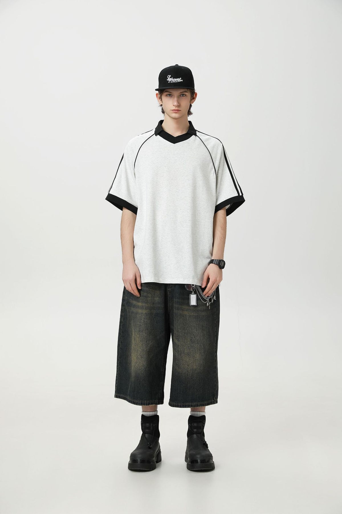 Fashion Brand College Style Loose Casual Half Sleeves