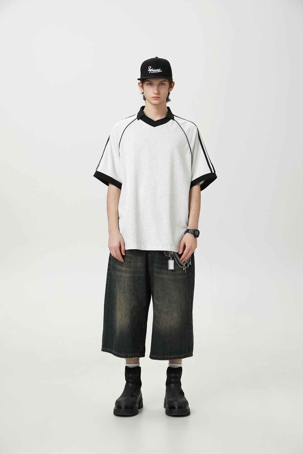 Fashion Brand College Style Loose Casual Half Sleeves