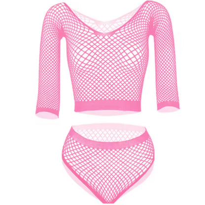 New European And American Style Sexy Underwear Sexy Net Hole Seductive Set