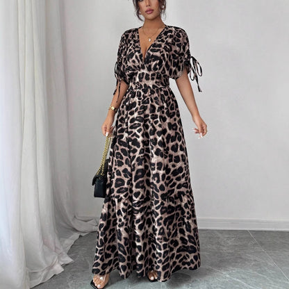 V-neck Long Dress European And American Style