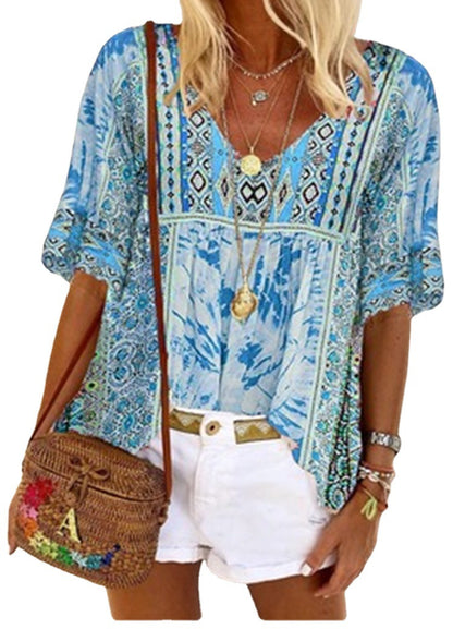 Base Urban Casual Print Pullover T-shirt