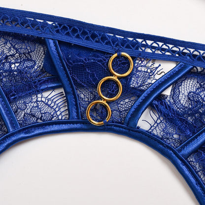 Spliced underwear gathers three-piece suit with steel ring