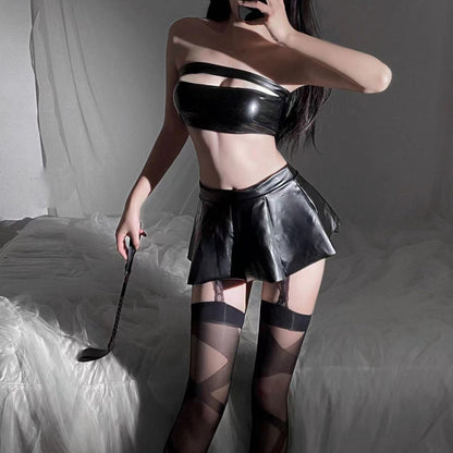 Women's Sexy Underwear Pleated Skirt Suit
