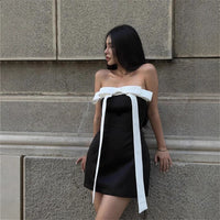 Fashionable Solid-color Slim-fit Sexy Evening Dress