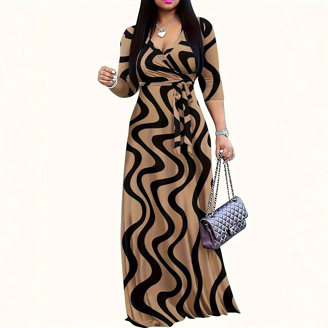 Stylish And Minimalist Lace Up Dress For Women