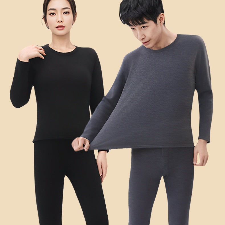 Ginger Heating Thermal Underwear High Elastic Slim Double-sided Brushed Long Johns
