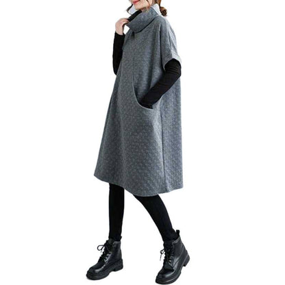 Womens Long-Sleeve Vest Dress Coat