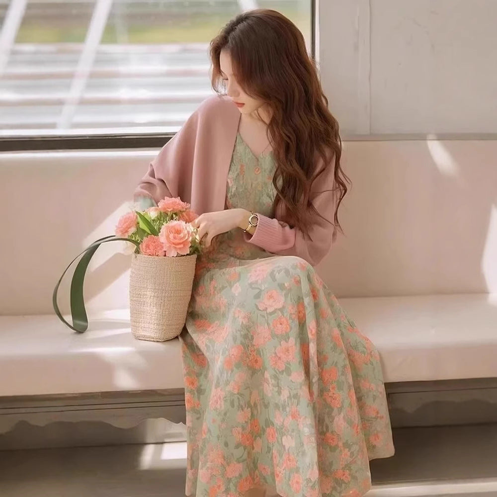 Womens Floral Slip Dress Single Piece