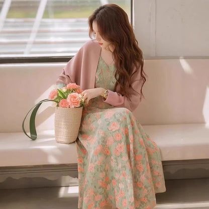 Womens Floral Slip Dress Single Piece