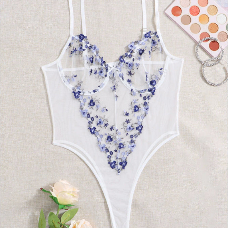 Lace Ladies Embroidered Heavy Industry Floral Underwear