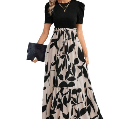 Womens SpringSummer Bestseller Floral Print Crew Neck Dress