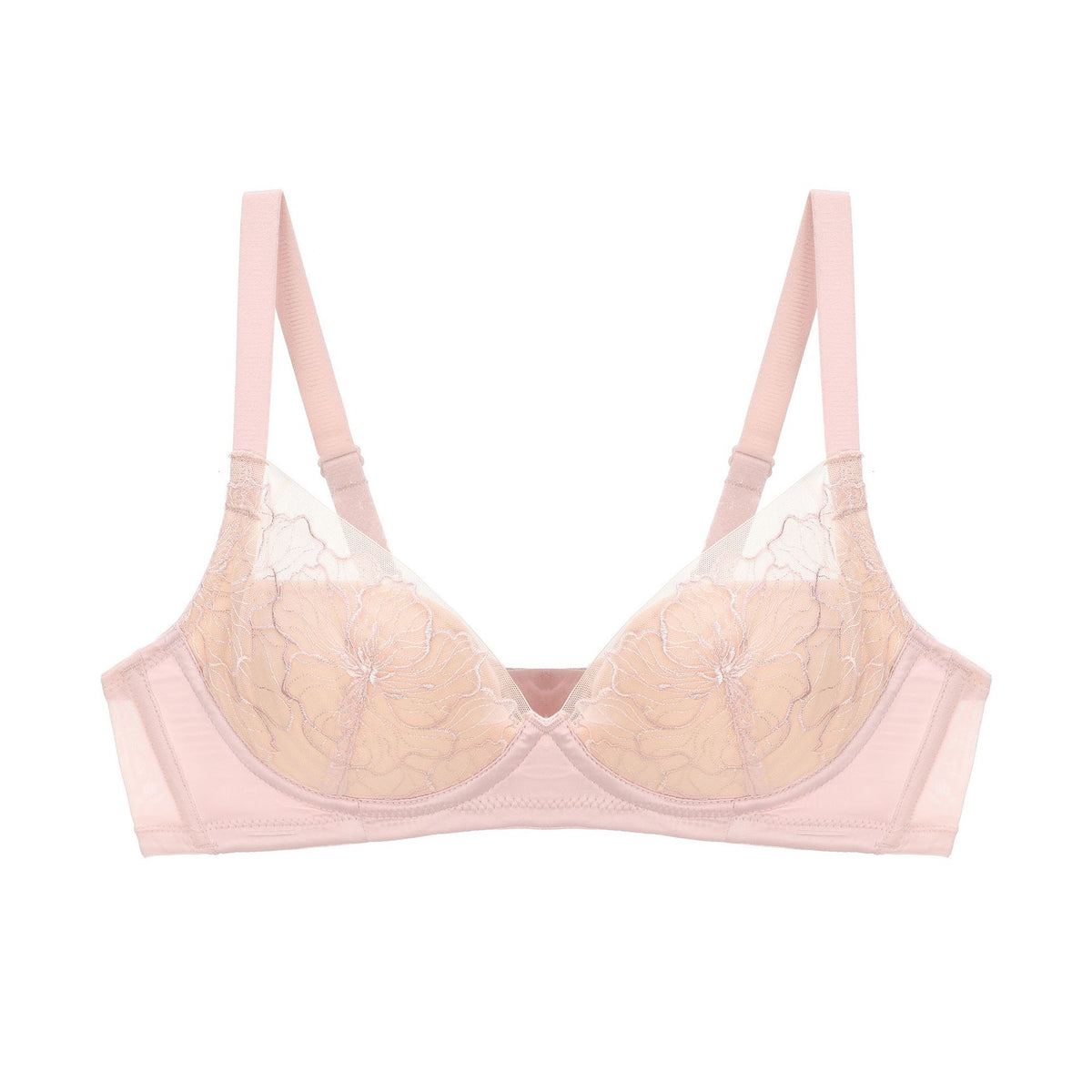 Wireless Thin Push Up Pure Lace Underwear Set