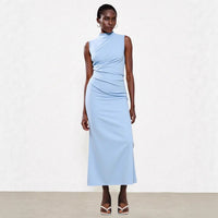 Elegant Sleeveless Slit Dress With A Sophisticated Vibe