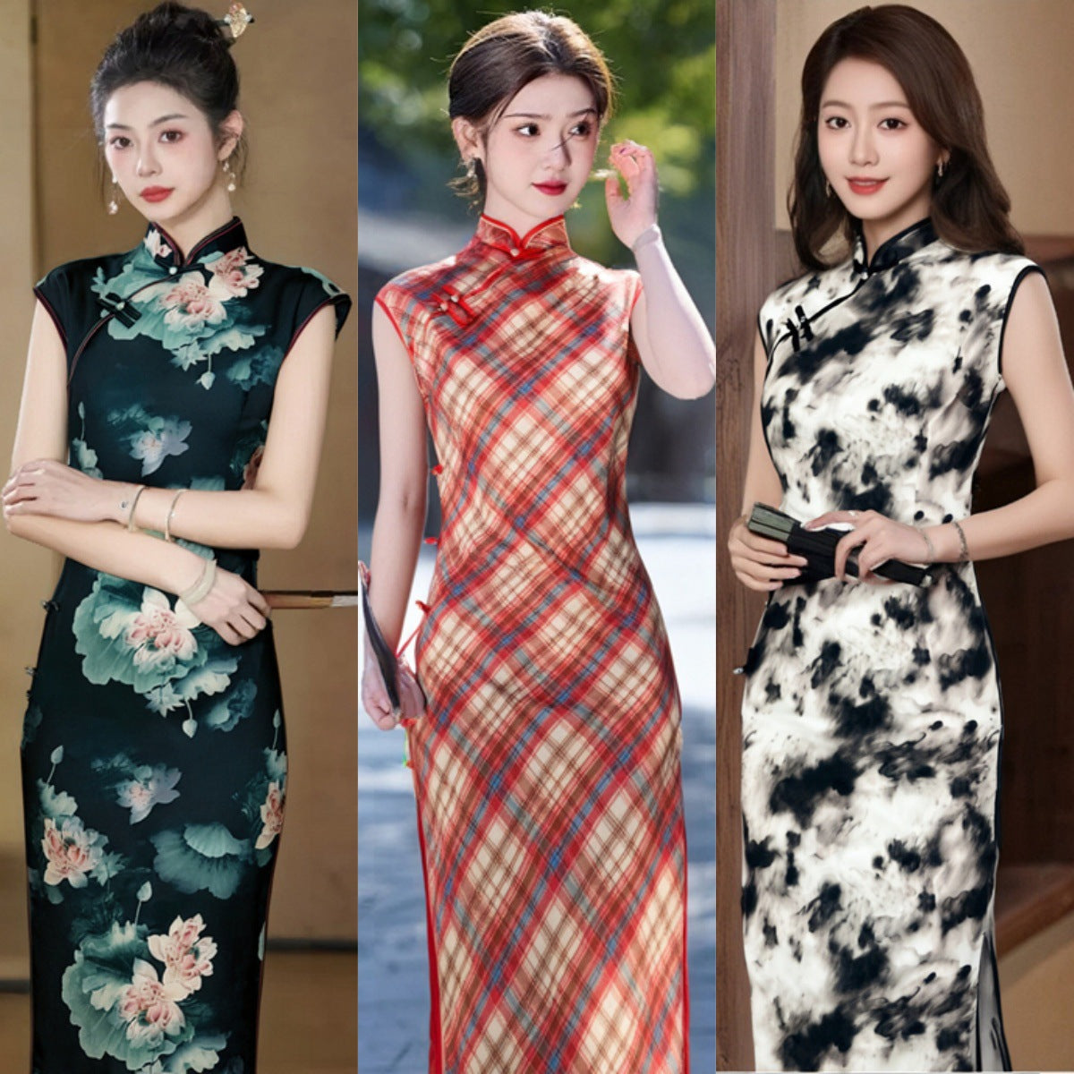 Fashionable Minimalist Chinese Style Design Slim Fit Womens Dress