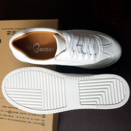 new thick bottom white shoes female flat bottom with breathable casual Korean version of the tide sports shoes student shoes