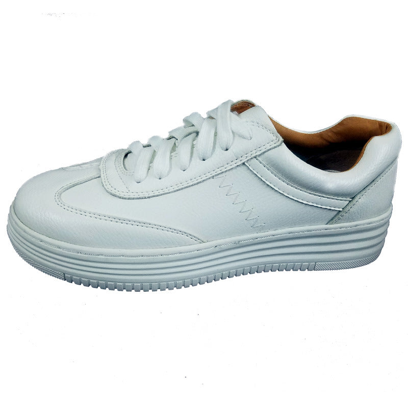 new thick bottom white shoes female flat bottom with breathable casual Korean version of the tide sports shoes student shoes