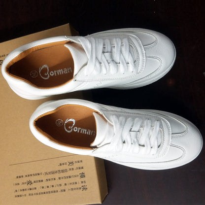 new thick bottom white shoes female flat bottom with breathable casual Korean version of the tide sports shoes student shoes