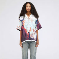 Digital Printing Short Sleeve Loose Casual Shirt