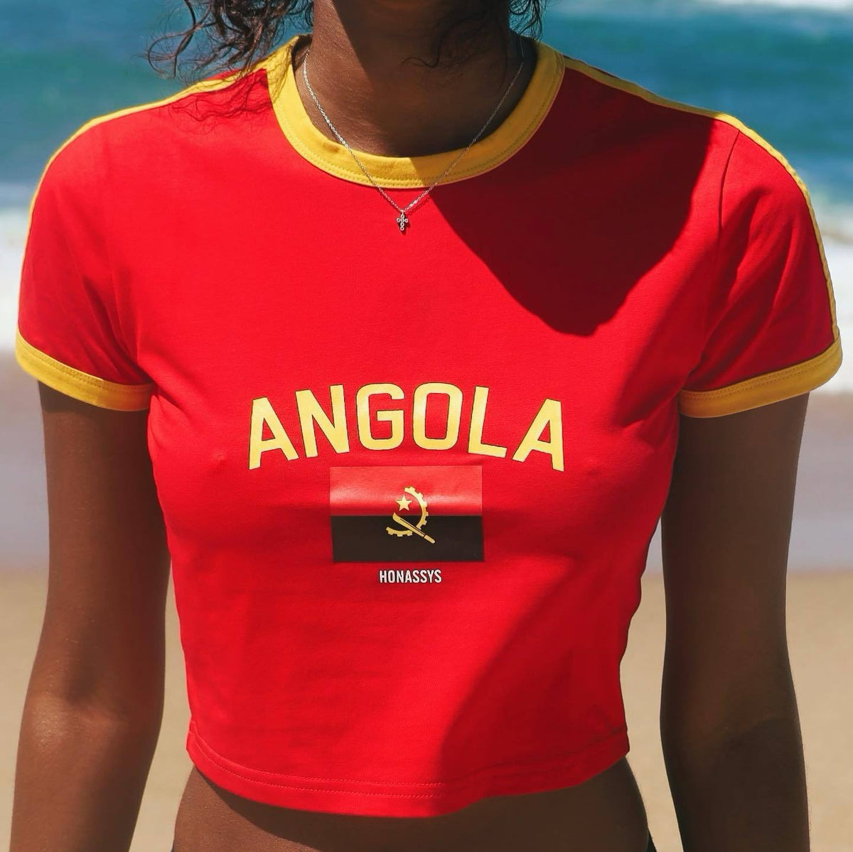 Printed Cropped European And American Women's Clothing Top