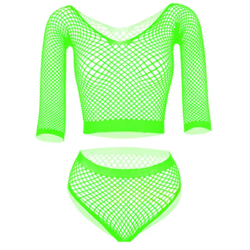 New European And American Style Sexy Underwear Sexy Net Hole Seductive Set