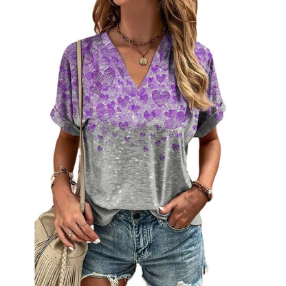 Summer Fashion Leopard Print Casual T-shirt