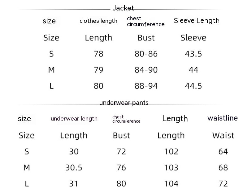 Long Sleeve Knitted Thermal Pajamas Loose Trousers Underwear Three-piece Set