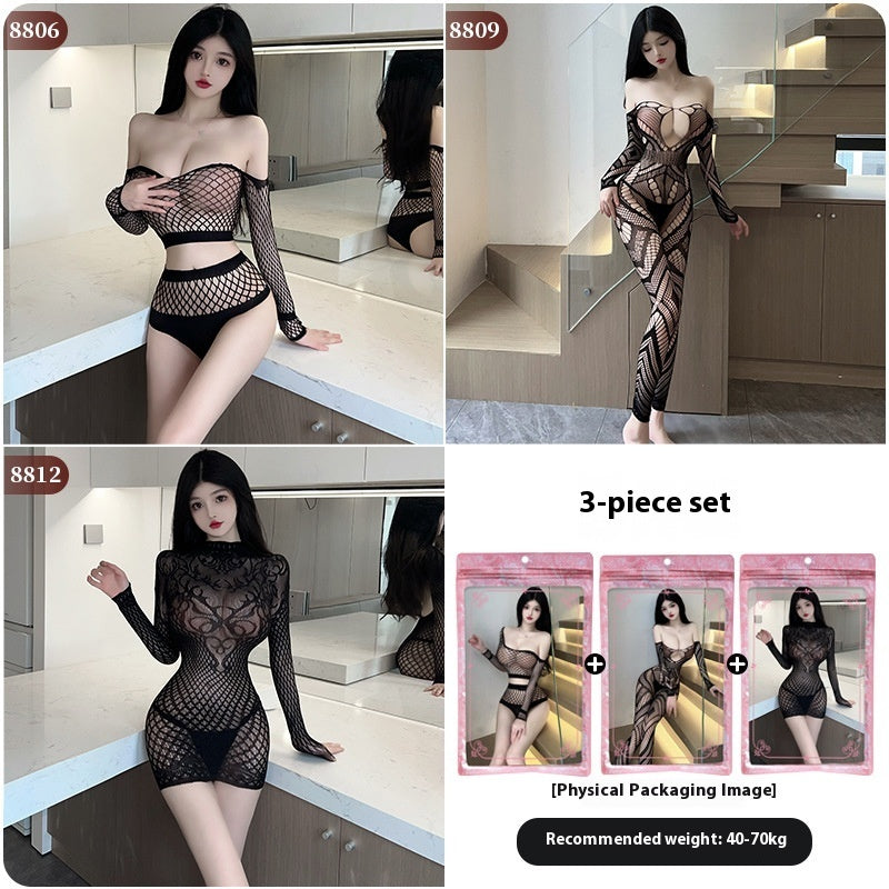 Underwear Plus Size Stockings Open Crotch Free Fishnet Clothes