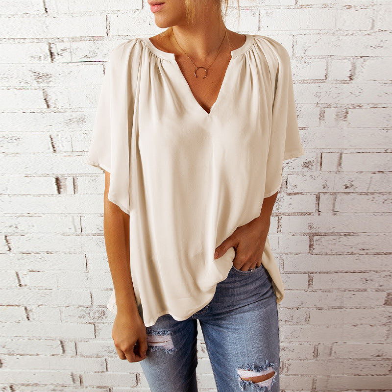 Loose Half Sleeve T-Shirt Pullover Top