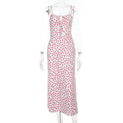 Summer French-style Sassy Backless Maxi Dress