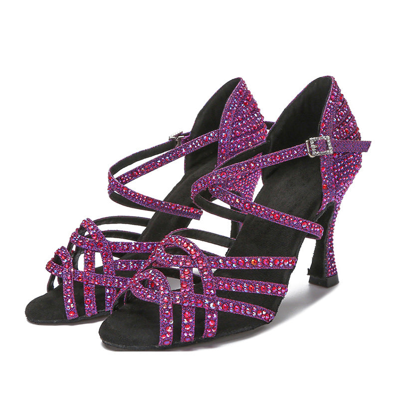 Women's High Heel Diamond Indoor Dance Sandals