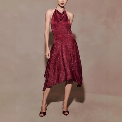 Alluring Feminine Off-shoulder Irregular Party Dress