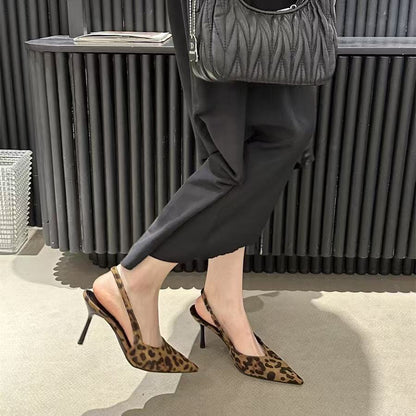 Women's Fashion Pointed Plus Size Slip-on High Heels