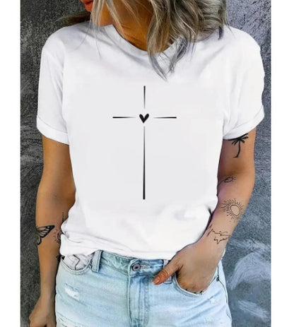 Women's 3D Digital Printing Casual Round Neck Short Sleeves